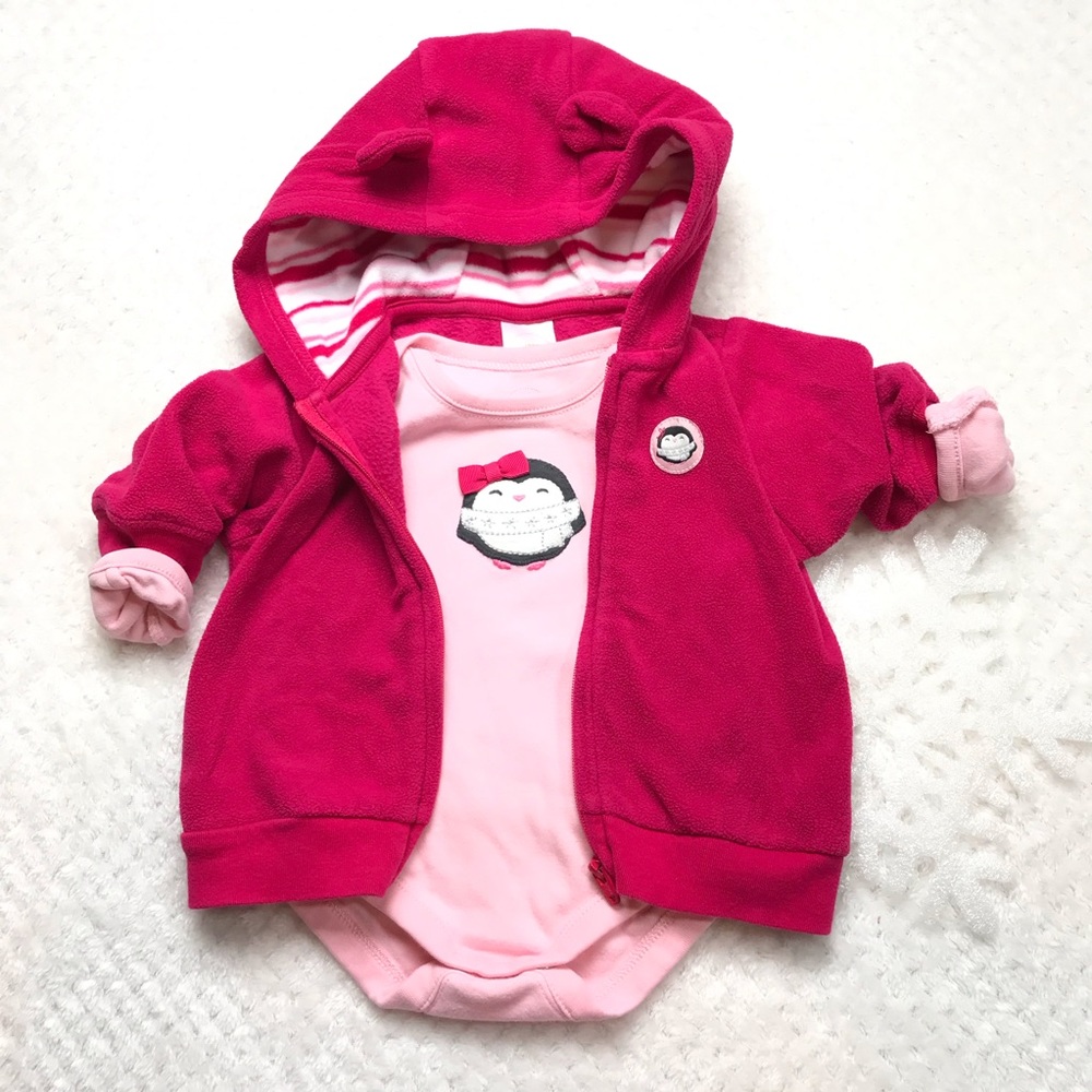COPY - Gymboree 2 piece penguin winter jacket & bodysuit